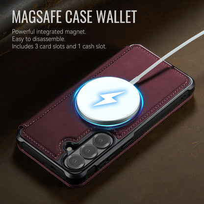 CASEME for Samsung Galaxy S26+ Case  053   Magnetic RFID Blocking Wallet Flip Leather Phone Cover