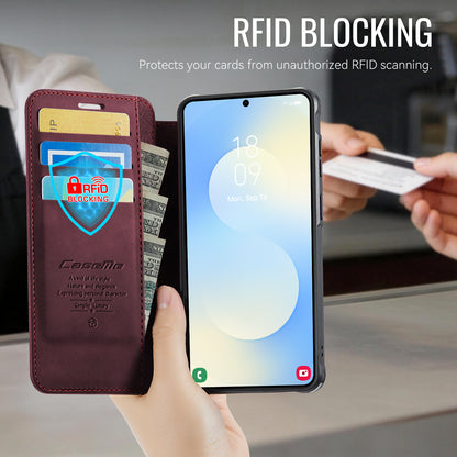 CASEME for Samsung Galaxy S26+ Case  053   Magnetic RFID Blocking Wallet Flip Leather Phone Cover