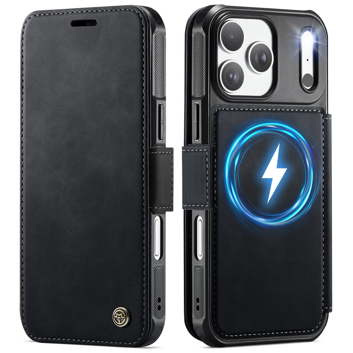 CASEME for iPhone 17 Pro Case  053  Magnetic RFID Blocking Wallet Flip Leather Phone Cover