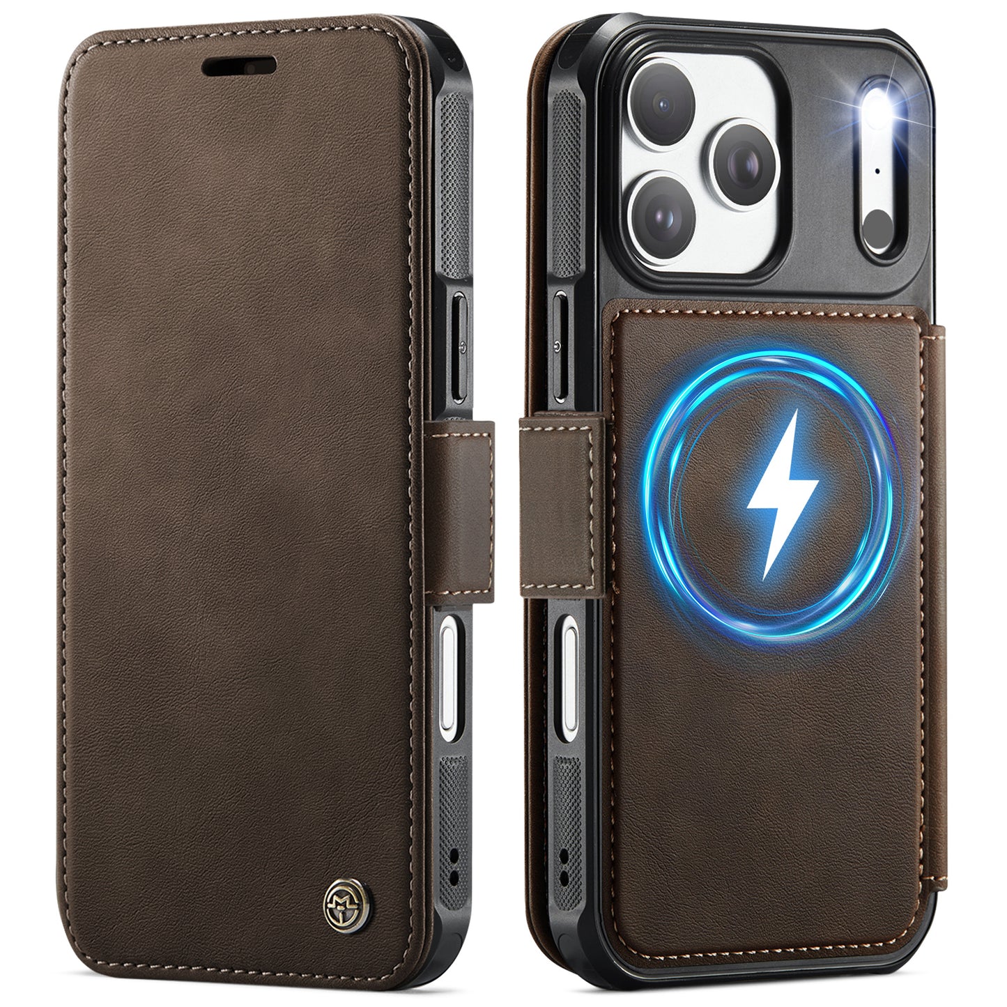 CASEME for iPhone 17 Pro Case  053  Magnetic RFID Blocking Wallet Flip Leather Phone Cover