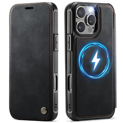 CASEME for iPhone 16 Pro Max Case  053  Magnetic RFID Blocking Wallet Flip Leather Phone Cover