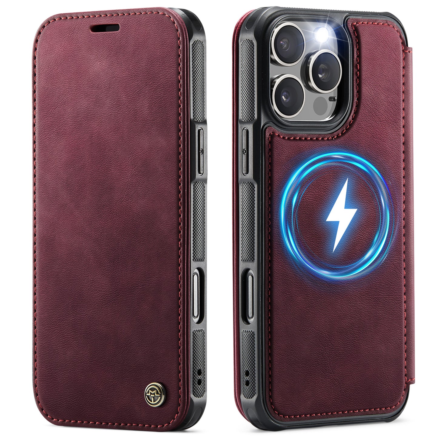 CASEME for iPhone 16 Pro Max Case  053  Magnetic RFID Blocking Wallet Flip Leather Phone Cover