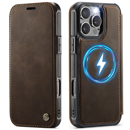 CASEME for iPhone 16 Pro Case  053  Magnetic RFID Blocking Wallet Flip Leather Phone Cover