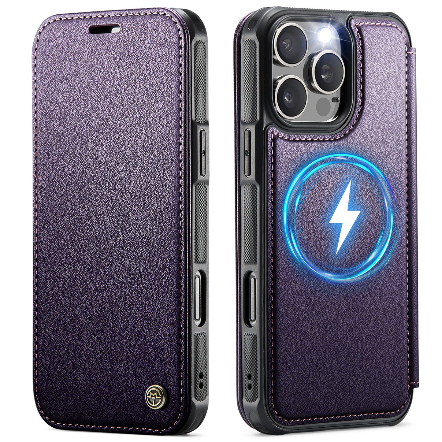 CASEME for iPhone 16 Pro Case  053  Magnetic RFID Blocking Wallet Flip Leather Phone Cover