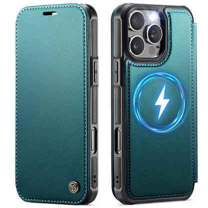 CASEME for iPhone 16 Pro Case  053  Magnetic RFID Blocking Wallet Flip Leather Phone Cover