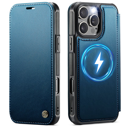 CASEME for iPhone 16 Pro Case  053  Magnetic RFID Blocking Wallet Flip Leather Phone Cover