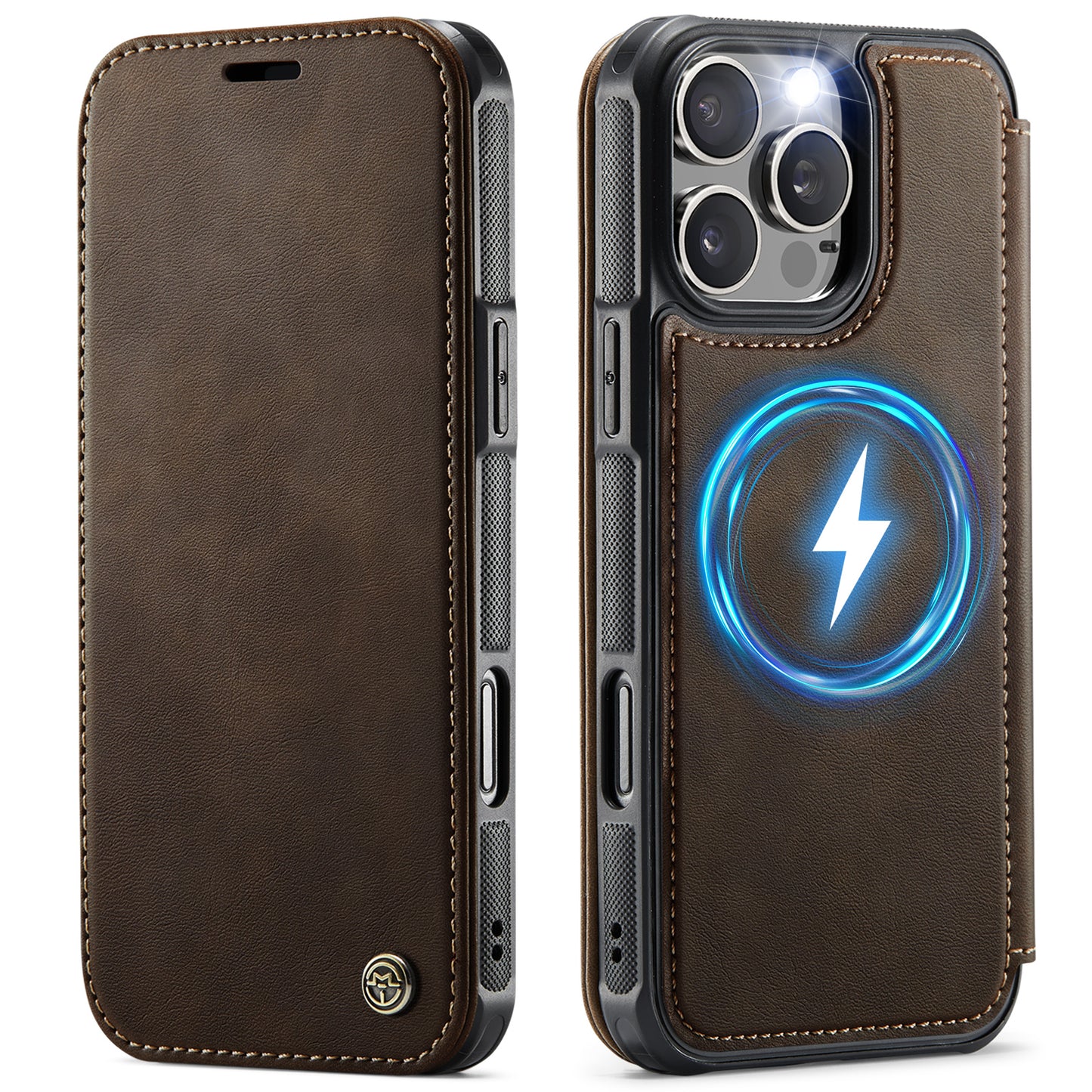 CASEME for iPhone 15 Pro Max Case  053  Magnetic RFID Blocking Wallet Flip Leather Phone Cover