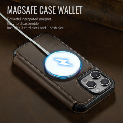 CASEME for iPhone 15 Pro Case  053  Magnetic RFID Blocking Wallet Flip Leather Phone Cover