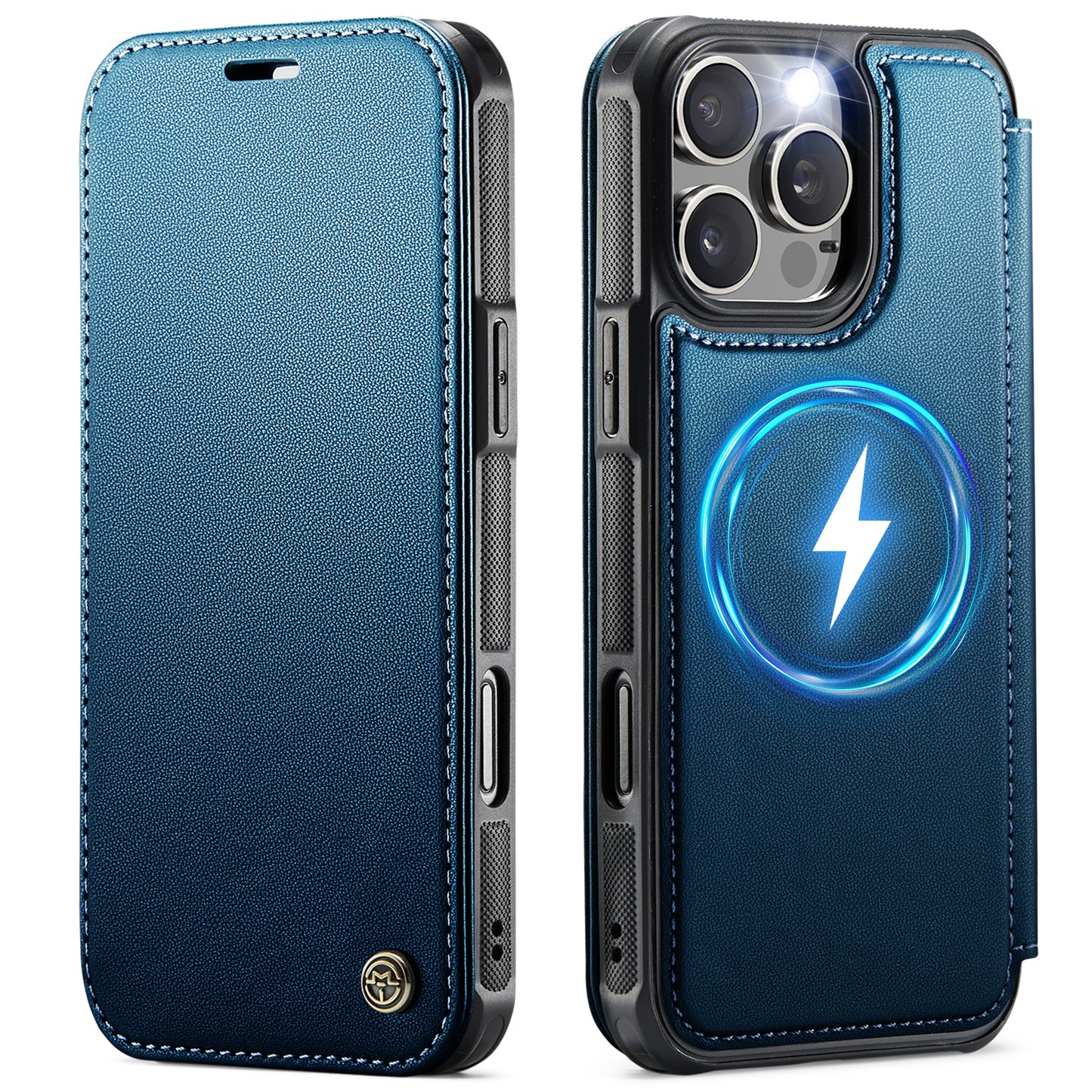 CASEME for iPhone 15 Pro Case  053  Magnetic RFID Blocking Wallet Flip Leather Phone Cover