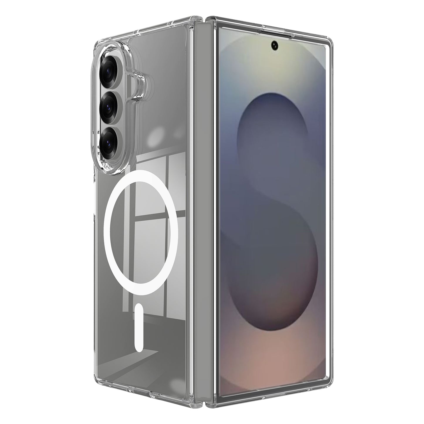 For Samsung Galaxy Z Fold8 Ultra Clear Phone Magnetic Case TPU + Acrylic Back Cover