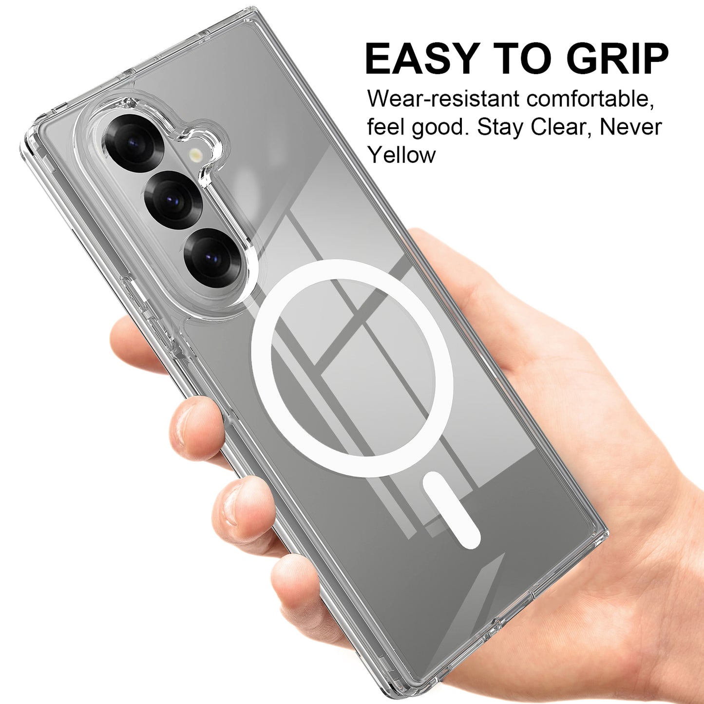 For Samsung Galaxy Z Fold8 Ultra Clear Phone Magnetic Case TPU + Acrylic Back Cover