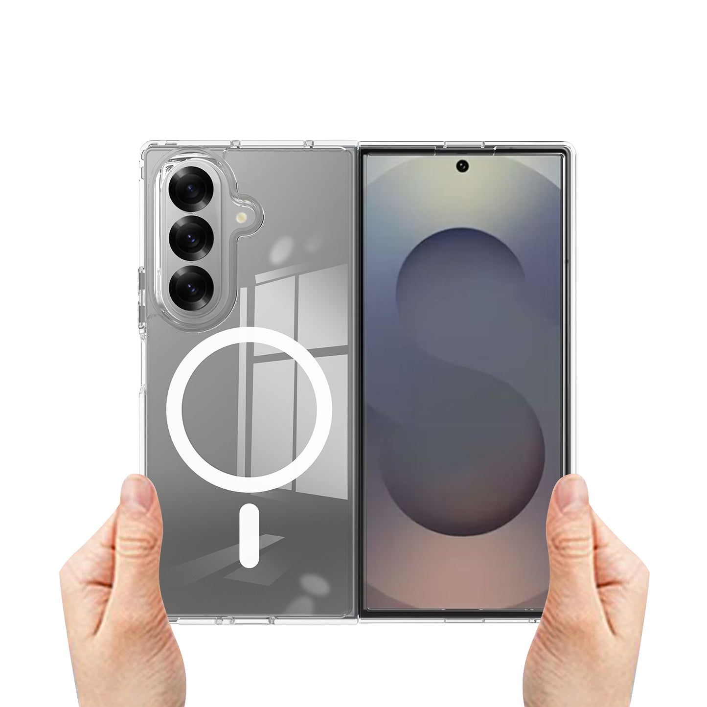 For Samsung Galaxy Z Fold8 Ultra Clear Phone Magnetic Case TPU + Acrylic Back Cover