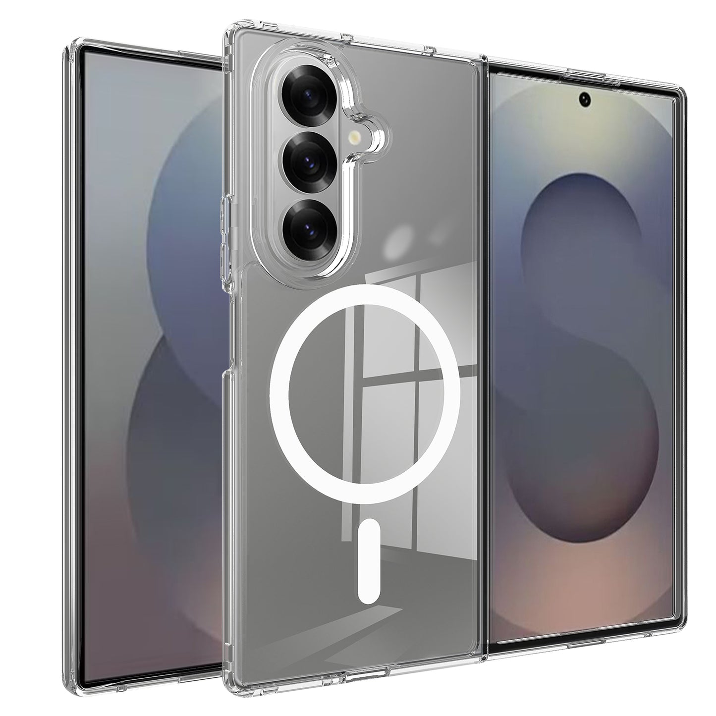 For Samsung Galaxy Z Fold8 Ultra Clear Phone Magnetic Case TPU + Acrylic Back Cover