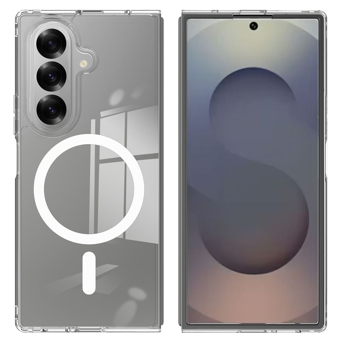 For Samsung Galaxy Z Fold8 Ultra Clear Phone Magnetic Case TPU + Acrylic Back Cover