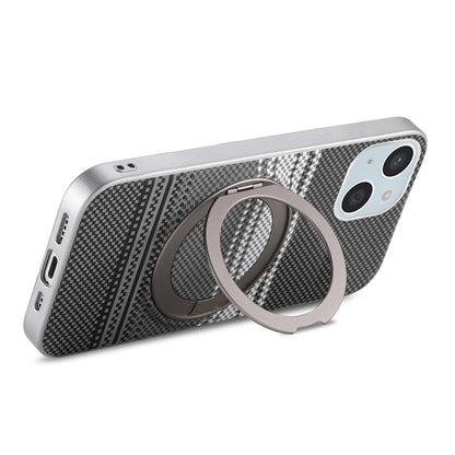 For iPhone 14 Case Magnetic Kickstand PU Leather + PC + TPU Gradient Phone Cover