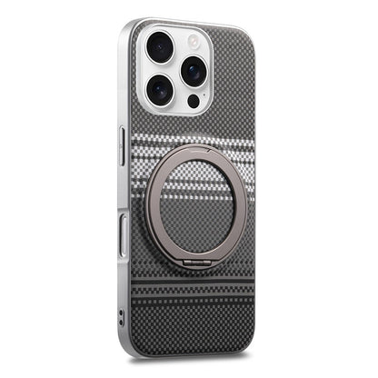 For iPhone 16 Pro Max Case Magnetic Kickstand PU Leather + PC + TPU Gradient Phone Cover