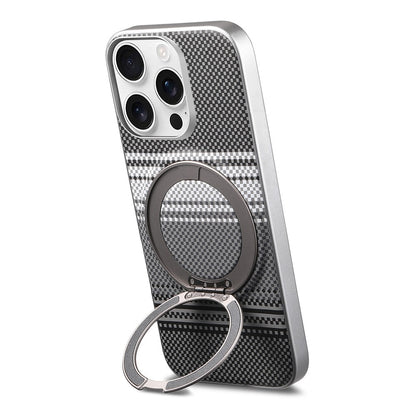 For iPhone 16 Pro Max Case Magnetic Kickstand PU Leather + PC + TPU Gradient Phone Cover