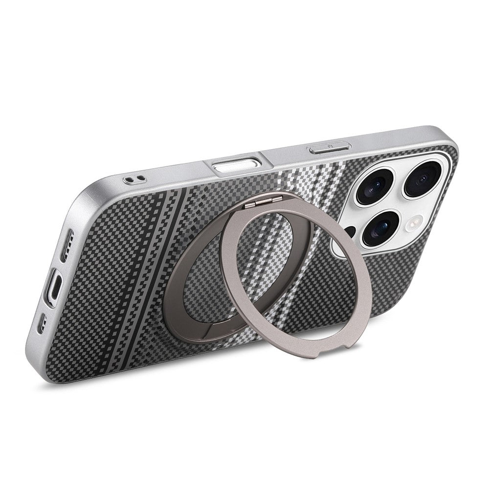 For iPhone 16 Pro Max Case Magnetic Kickstand PU Leather + PC + TPU Gradient Phone Cover
