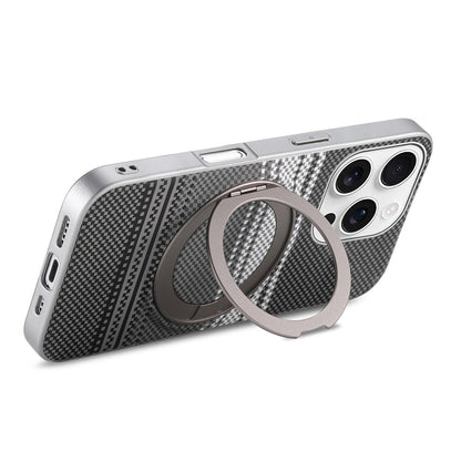 For iPhone 16 Pro Max Case Magnetic Kickstand PU Leather + PC + TPU Gradient Phone Cover