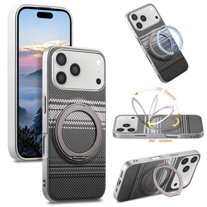 For iPhone 18 Pro / 17 Pro Case Magnetic Kickstand PU Leather + PC + TPU Gradient Phone Cover