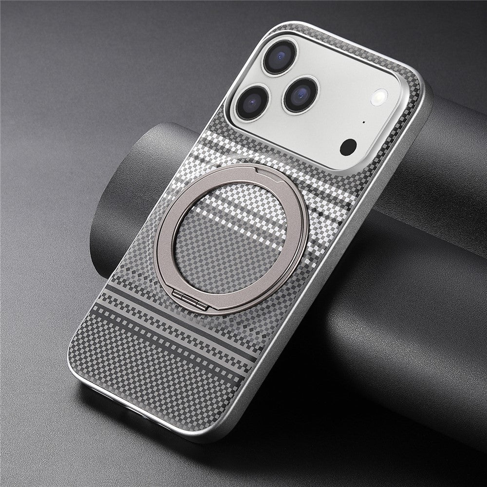 For iPhone 18 Pro / 17 Pro Case Magnetic Kickstand PU Leather + PC + TPU Gradient Phone Cover