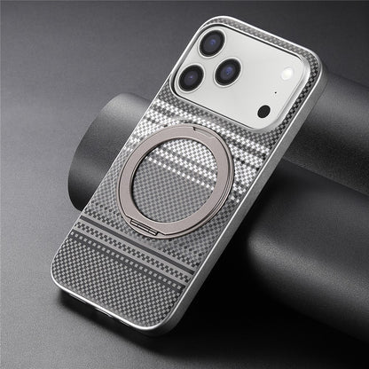 For iPhone 18 Pro / 17 Pro Case Magnetic Kickstand PU Leather + PC + TPU Gradient Phone Cover