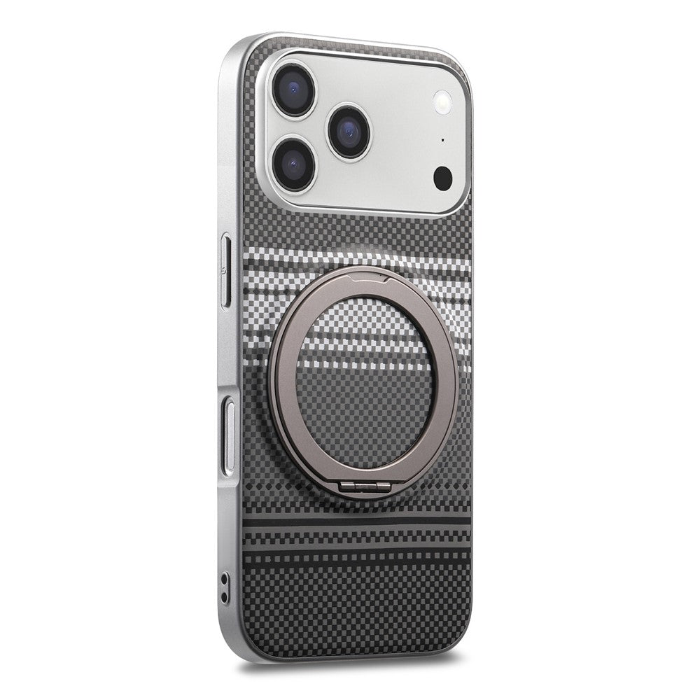 For iPhone 18 Pro / 17 Pro Case Magnetic Kickstand PU Leather + PC + TPU Gradient Phone Cover