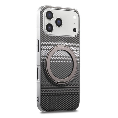 For iPhone 18 Pro / 17 Pro Case Magnetic Kickstand PU Leather + PC + TPU Gradient Phone Cover