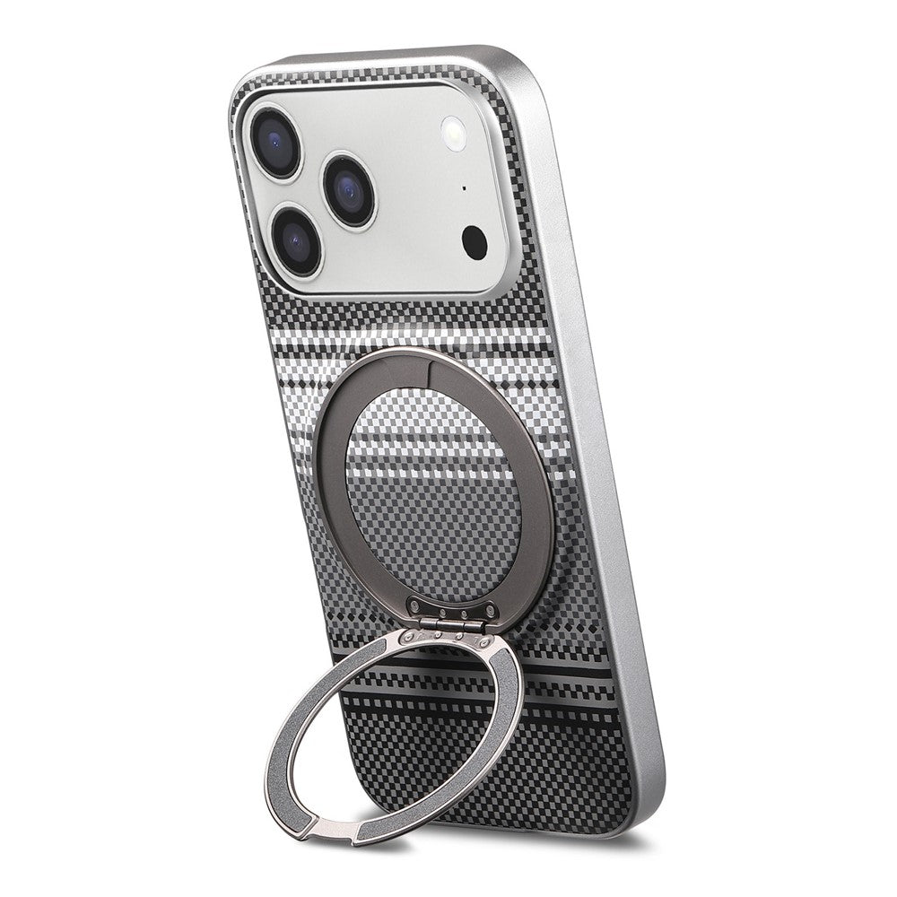 For iPhone 18 Pro / 17 Pro Case Magnetic Kickstand PU Leather + PC + TPU Gradient Phone Cover
