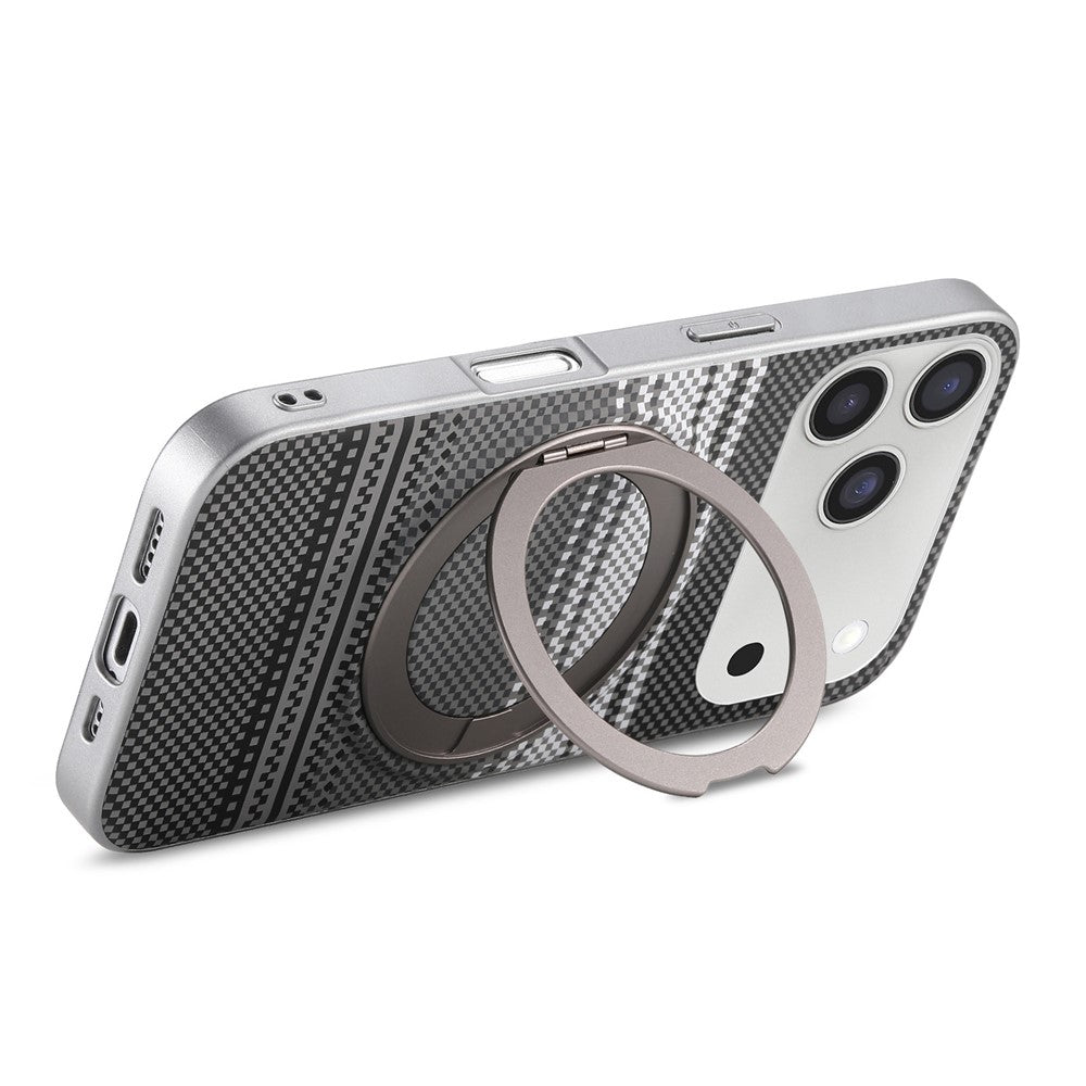 For iPhone 18 Pro / 17 Pro Case Magnetic Kickstand PU Leather + PC + TPU Gradient Phone Cover