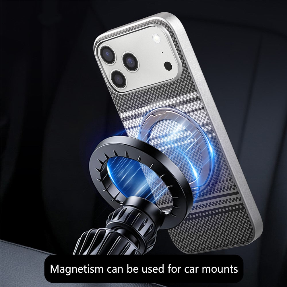 For iPhone 18 Pro / 17 Pro Case Magnetic Kickstand PU Leather + PC + TPU Gradient Phone Cover