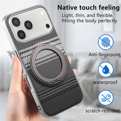For iPhone 18 Pro / 17 Pro Case Magnetic Kickstand PU Leather + PC + TPU Gradient Phone Cover