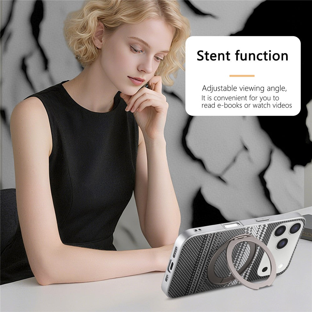 For iPhone 18 Pro / 17 Pro Case Magnetic Kickstand PU Leather + PC + TPU Gradient Phone Cover