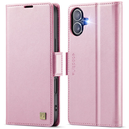 AUTSPACE for iPhone 17 Case  A11 RFID Blocking Retro Leather Cell Phone Wallet Cover
