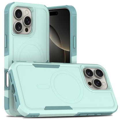 For iPhone 16 Pro Max Magnetic Case Dual Layer PC TPU Shockproof Phone Cover
