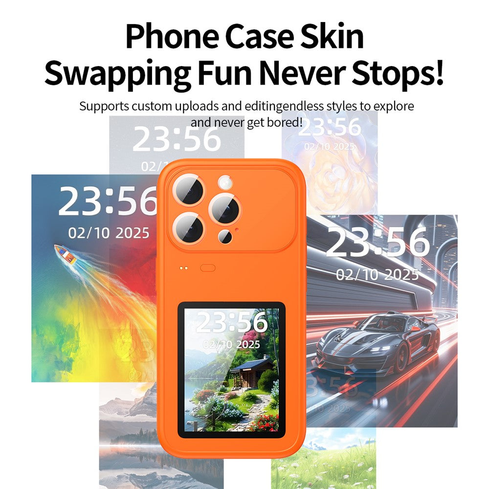 For iPhone 17 Pro Max Dynamic Phone Case 3.5 inch Multi-functional Color Screen Back Cover