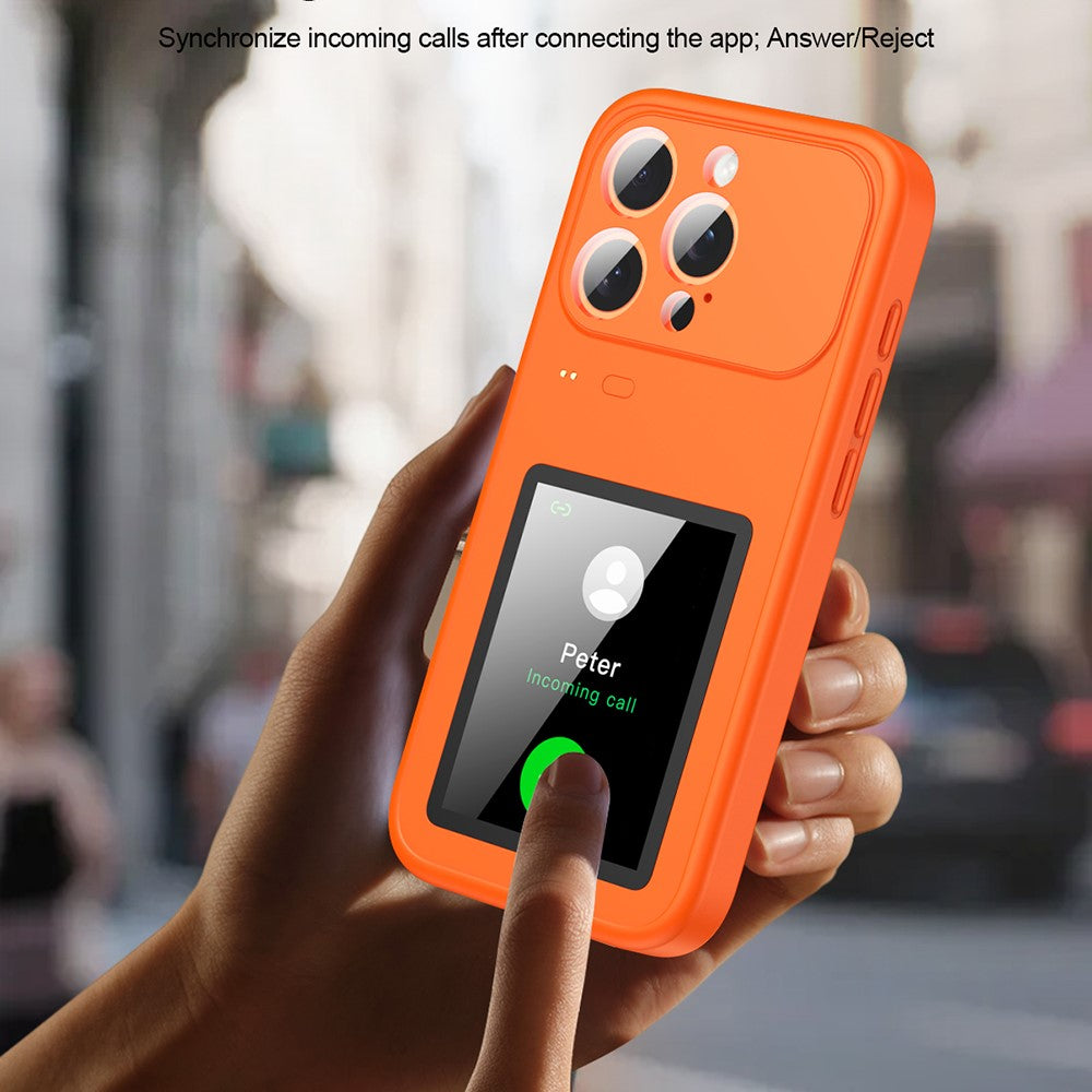 For iPhone 17 Pro Max Dynamic Phone Case 3.5 inch Multi-functional Color Screen Back Cover