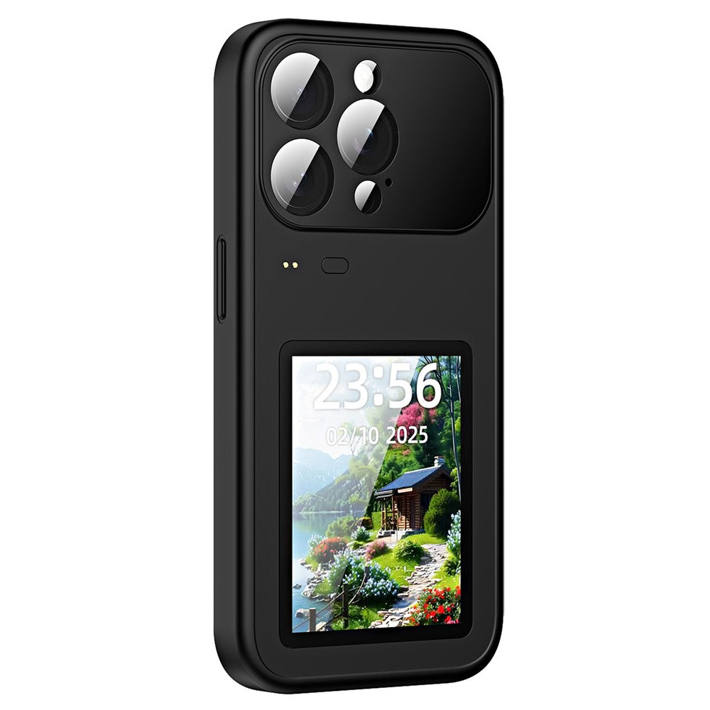 For iPhone 15 Pro Dynamic Phone Case 3.0 inch Multi-functional Color Screen Back Cover