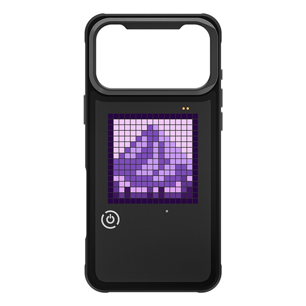 For iPhone 17 Pro LED Pixel Case DIY Animated Custom Screen Phone Cover with Foldable Kickstand