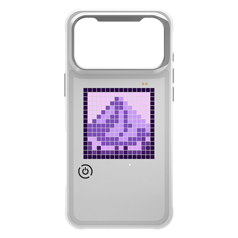 For iPhone 17 Pro LED Pixel Case DIY Animated Custom Screen Phone Cover with Foldable Kickstand
