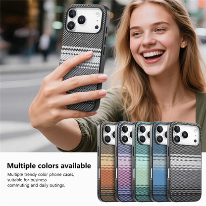 For iPhone 17 Pro Max Magnetic Case PU Leather + PC + TPU Gradient Phone Cover