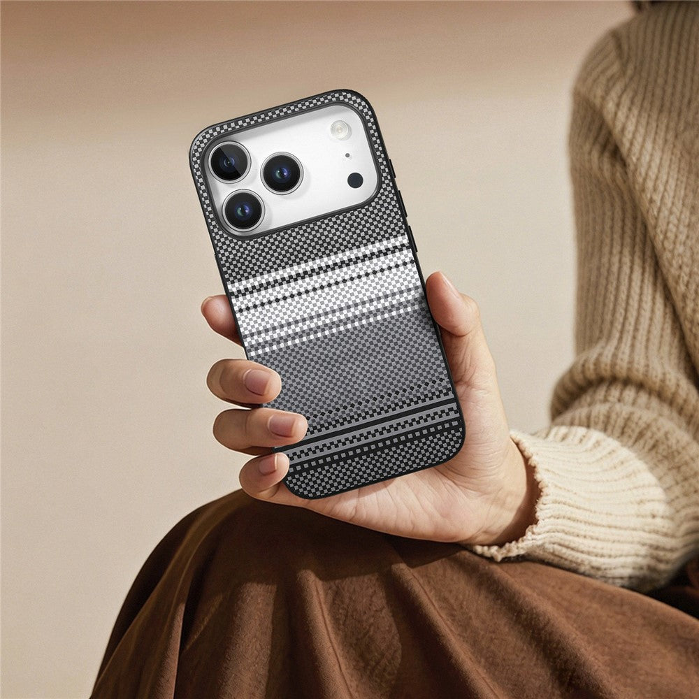 For iPhone 17 Pro Max Magnetic Case PU Leather + PC + TPU Gradient Phone Cover