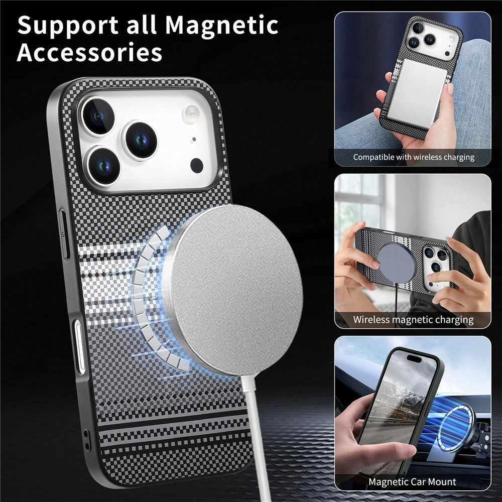 For iPhone 18 Pro / 17 Pro Magnetic Case PU Leather + PC + TPU Gradient Phone Cover