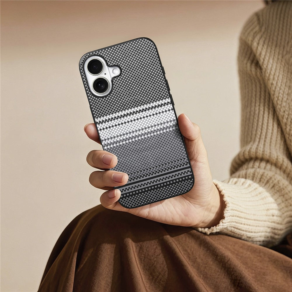 For iPhone 16 Magnetic Case PU Leather + PC + TPU Gradient Phone Cover