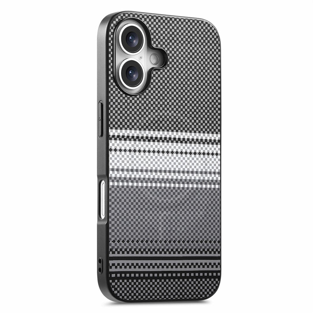 For iPhone 16 Magnetic Case PU Leather + PC + TPU Gradient Phone Cover