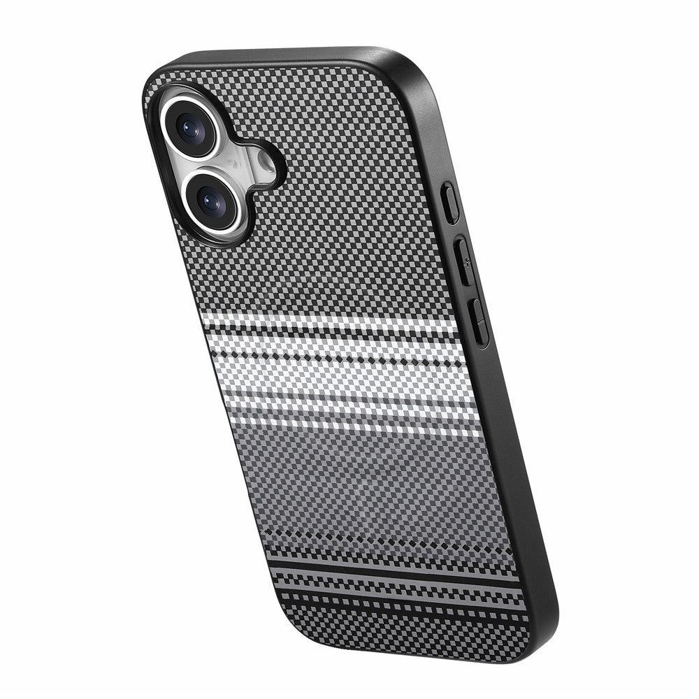 For iPhone 16 Magnetic Case PU Leather + PC + TPU Gradient Phone Cover