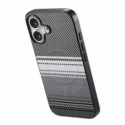 For iPhone 16 Magnetic Case PU Leather + PC + TPU Gradient Phone Cover