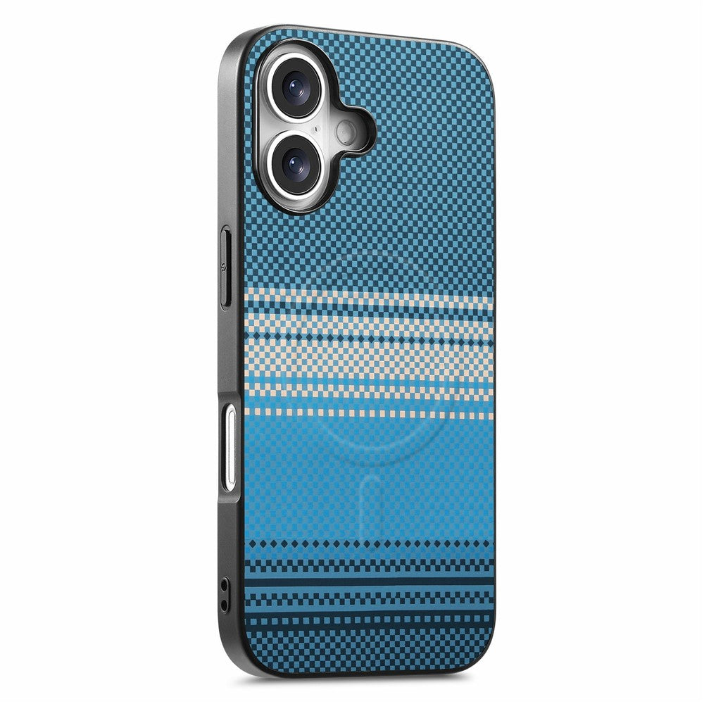 For iPhone 16 Magnetic Case PU Leather + PC + TPU Gradient Phone Cover