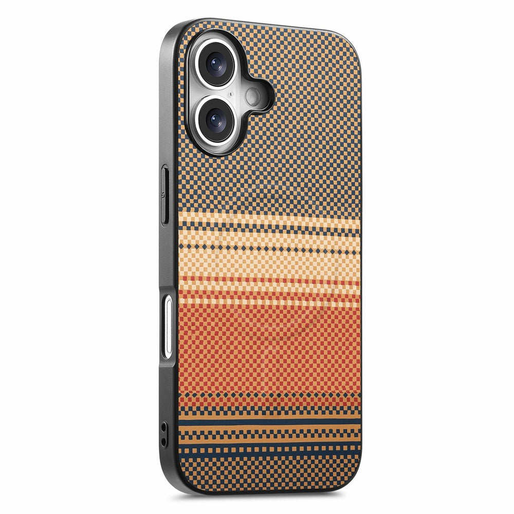 For iPhone 16 Magnetic Case PU Leather + PC + TPU Gradient Phone Cover