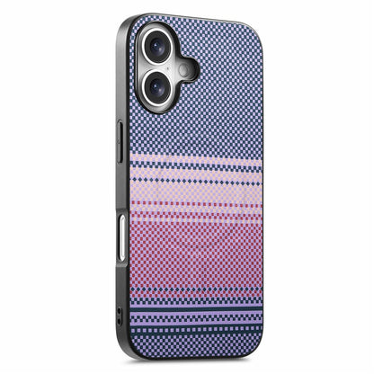For iPhone 16 Magnetic Case PU Leather + PC + TPU Gradient Phone Cover